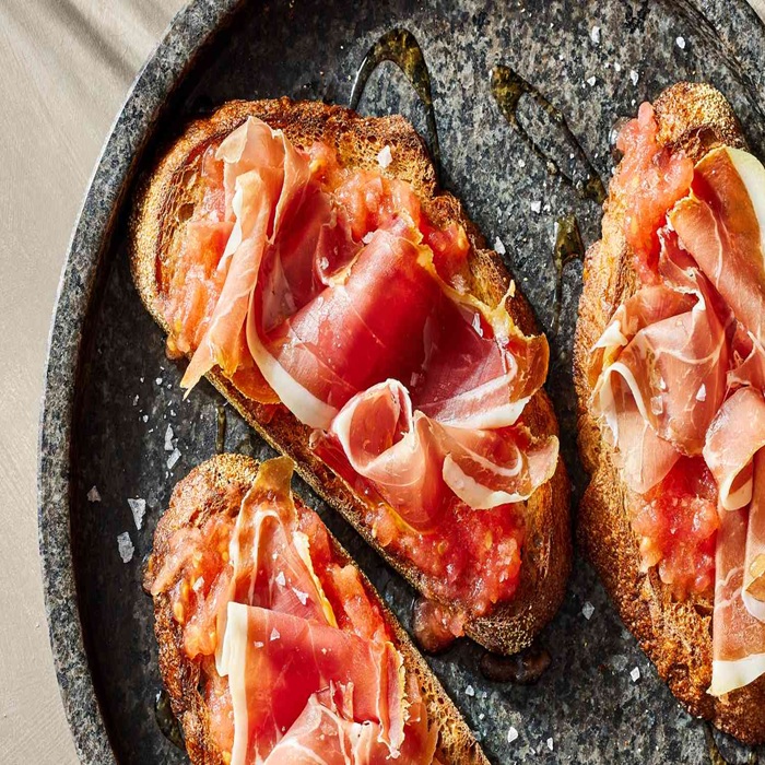 Pão De Tomate Espanhol Com Jamón Serrano