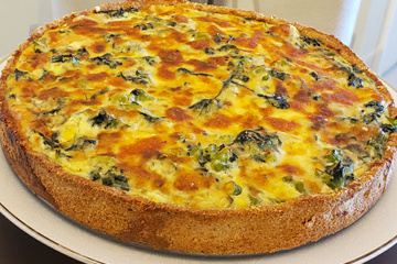 Quiche de Espinafre com Queijo